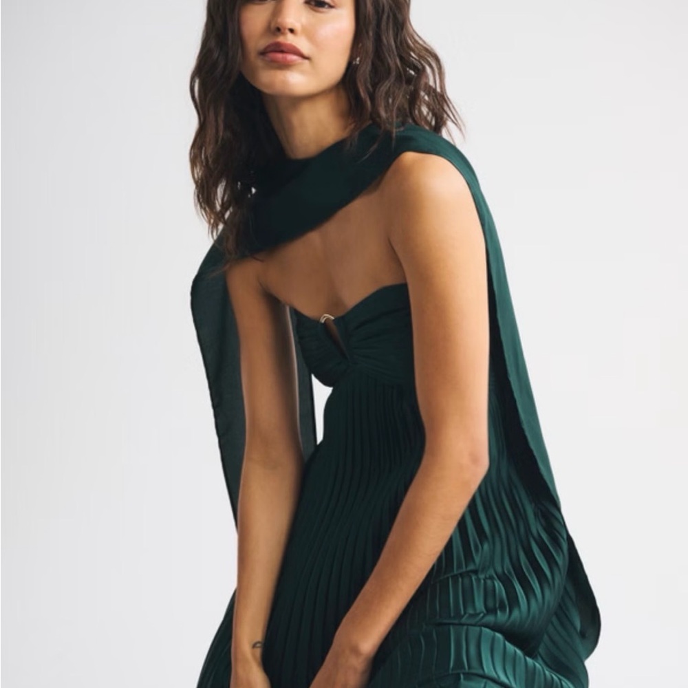 The A&F Giselle Strapless Scarf Babydoll Maxi Dress  XXS Petite - Picture 7 of 7